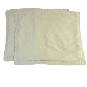 SET Simple Opulence Set of 2 pillow shams case queen green 100% linen Oeko-Tex